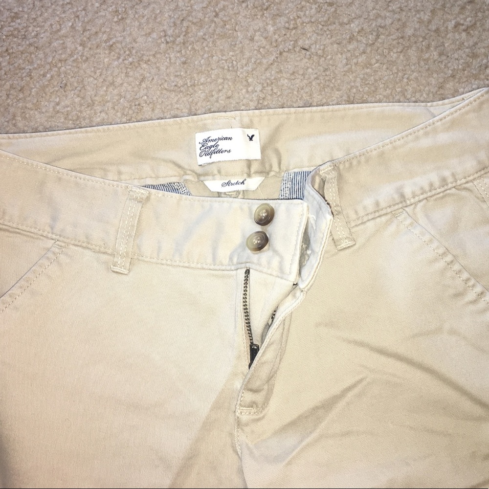 American Eagle boot cut tan pants