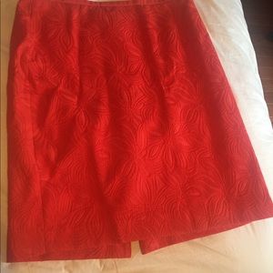 The Limited orange textured skirt