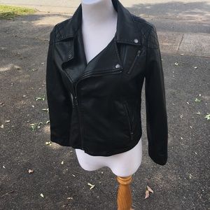 Aqua pleather Moto jacket size do