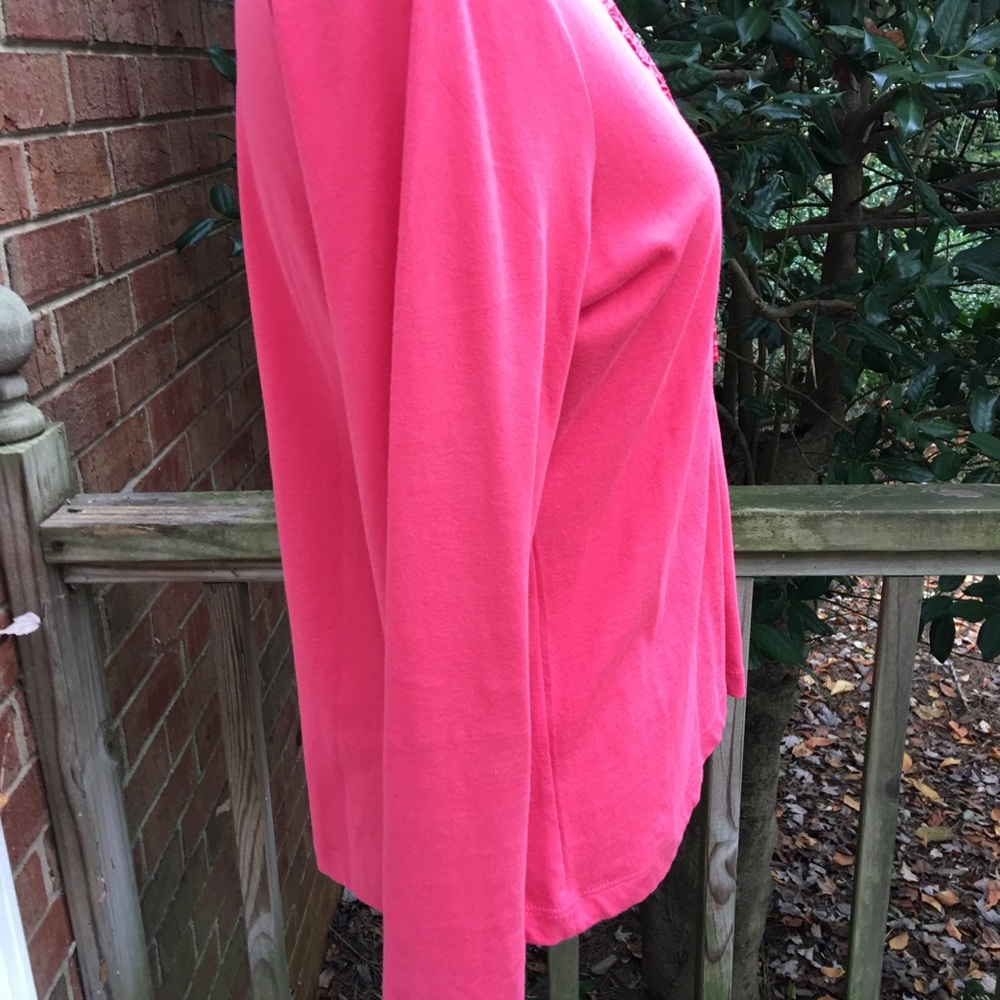 NWOT Talbots’s Rose Ruffled Top - Picture 4 of 7