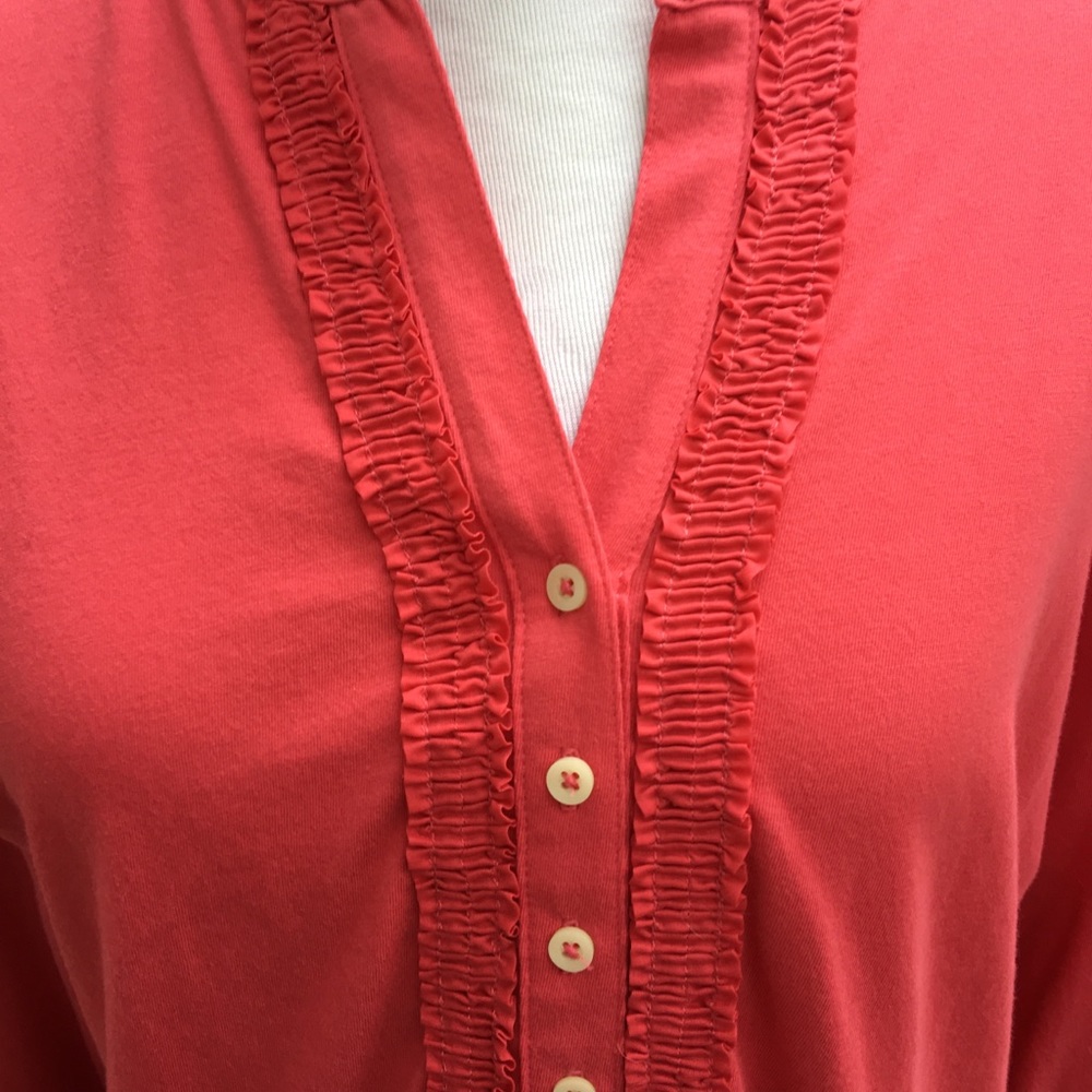 NWOT Talbots’s Rose Ruffled Top - Picture 6 of 7