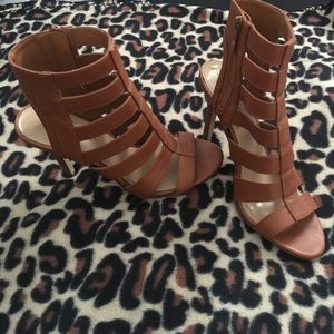 Brown Strappy Heels