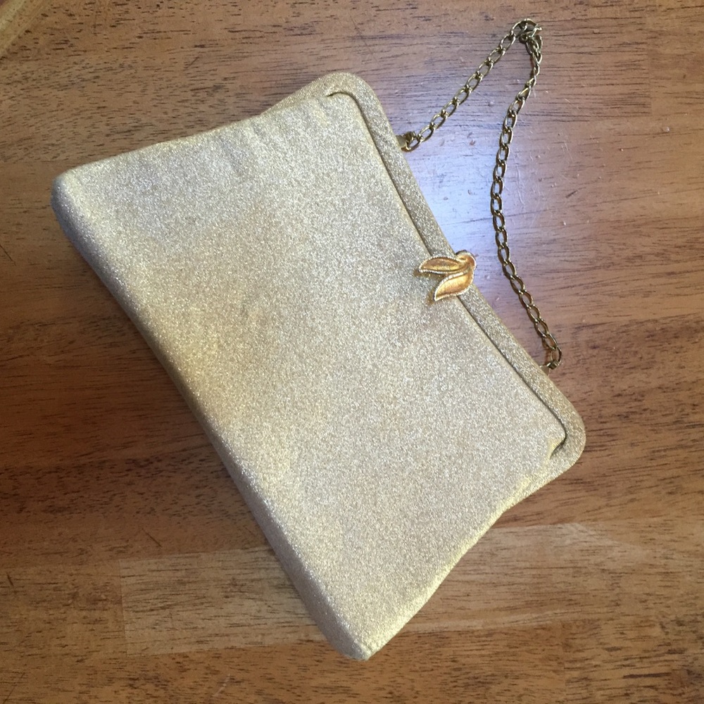 Vintage Gold Mini Clutch Bag