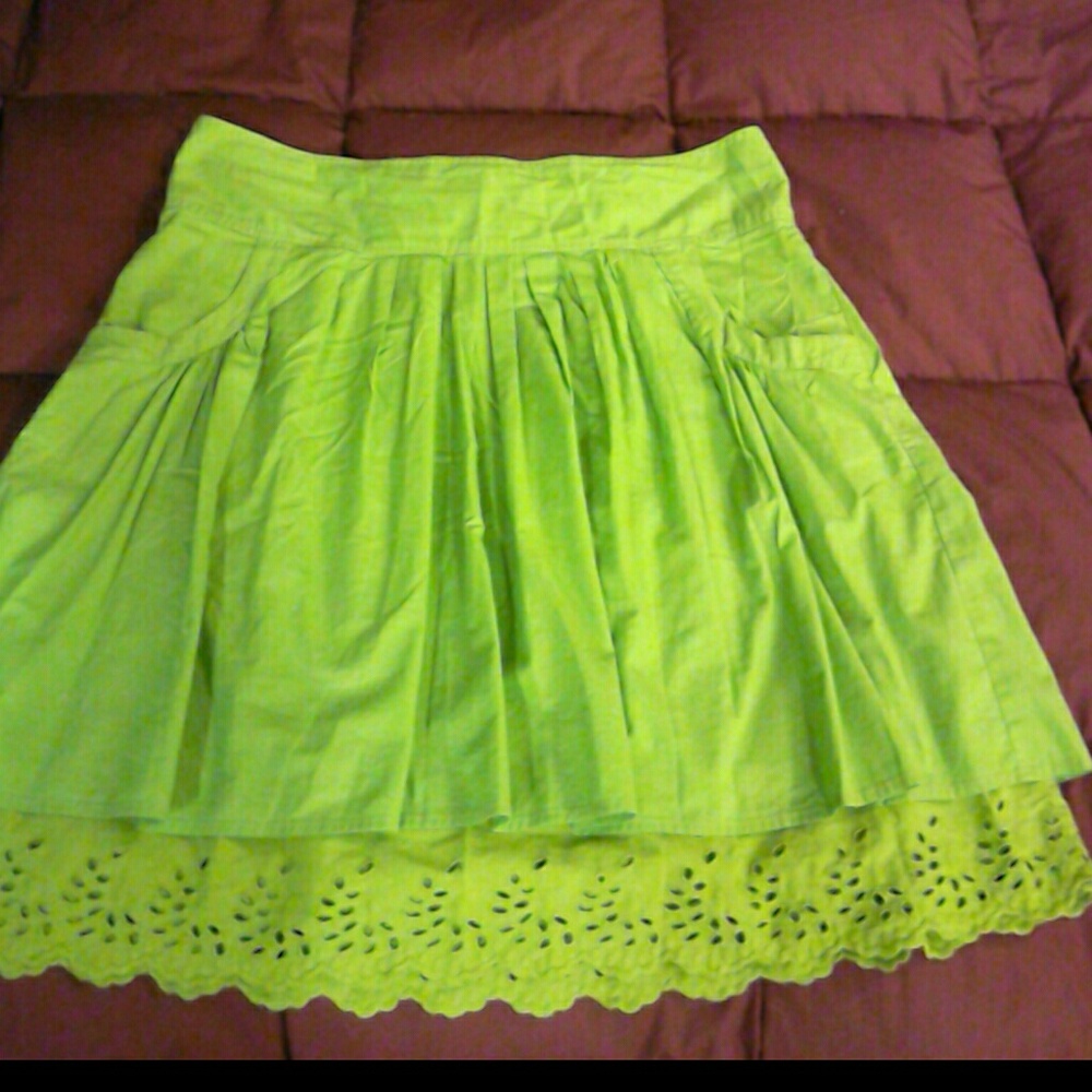 Merona, light green dirndl style skirt