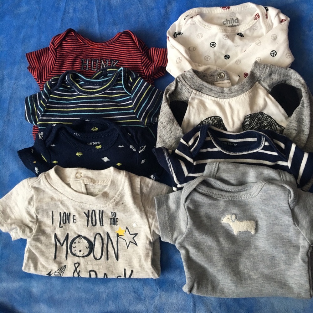 Lot of baby boy onesies