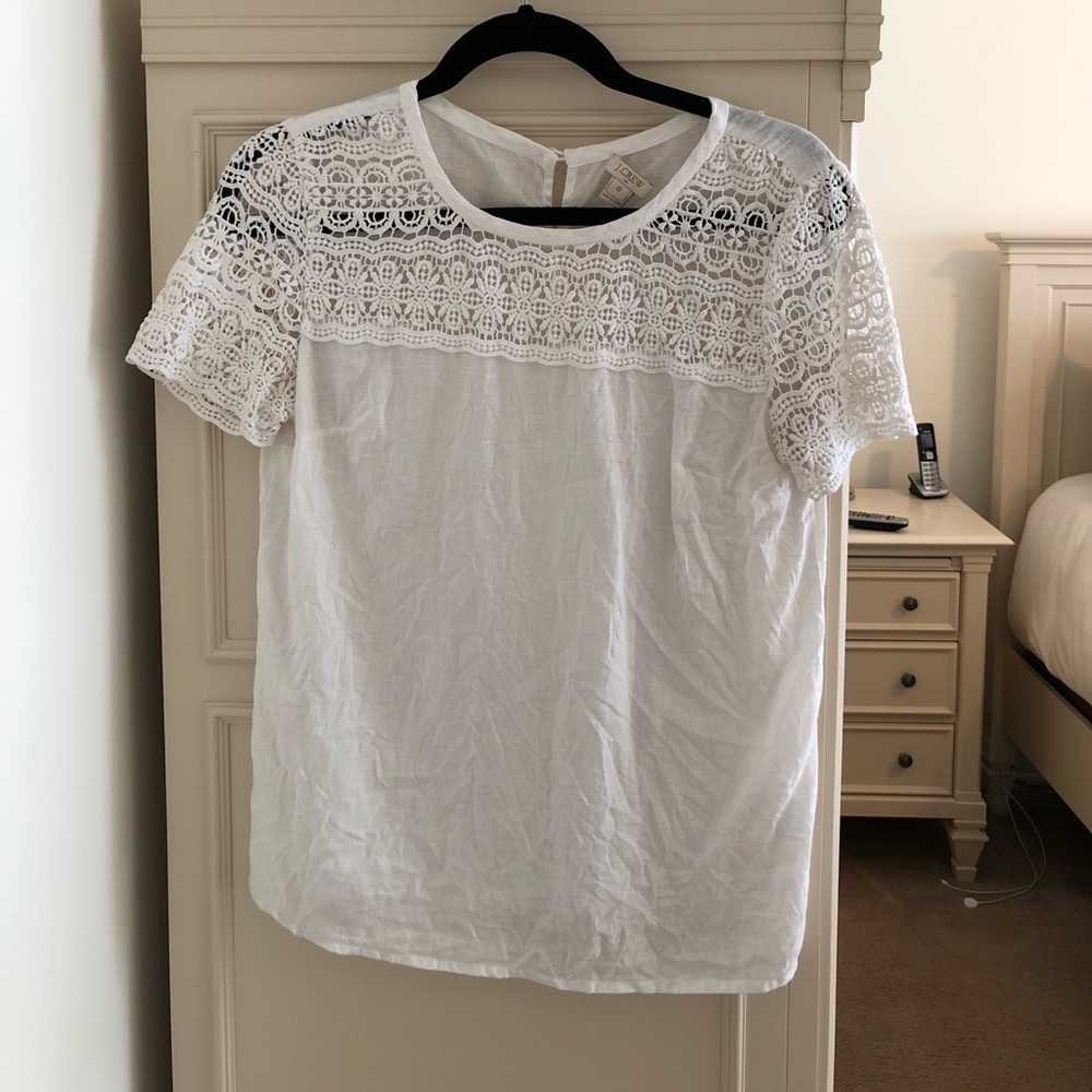 J.Crew a Blouse with Shoulder and sleeve detail