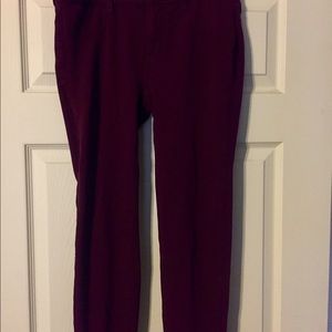 American Eagle Maroon Jeggings