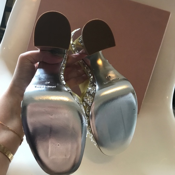 Miu Miu HP 🎉 Lookbook Crystal Heels NWT Runway - Picture 4 of 8
