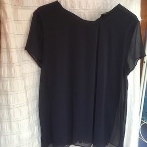 Lined chiffon pleated top