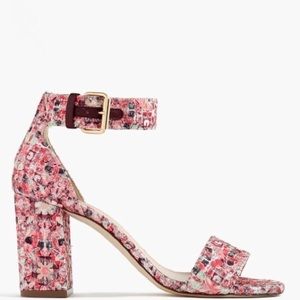 J.Crew Glitter mosaic strappy heel sandals, 7.5