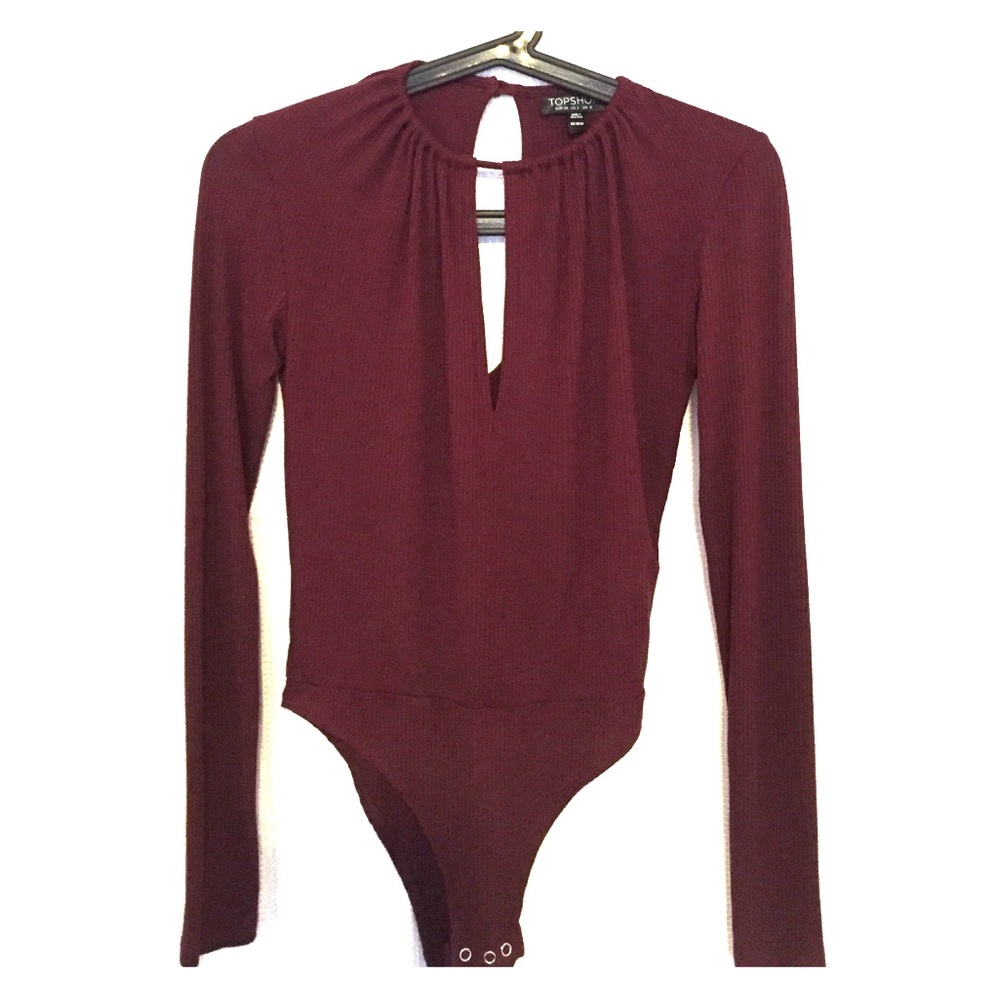 TOP SHOP BURGANDY BODYSUIT