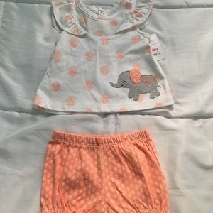 Carters 3M Two Piece Elephant Outfit