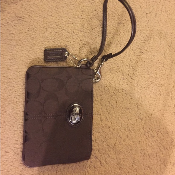 Brown Coach Wristlet - Picture 1 of 4