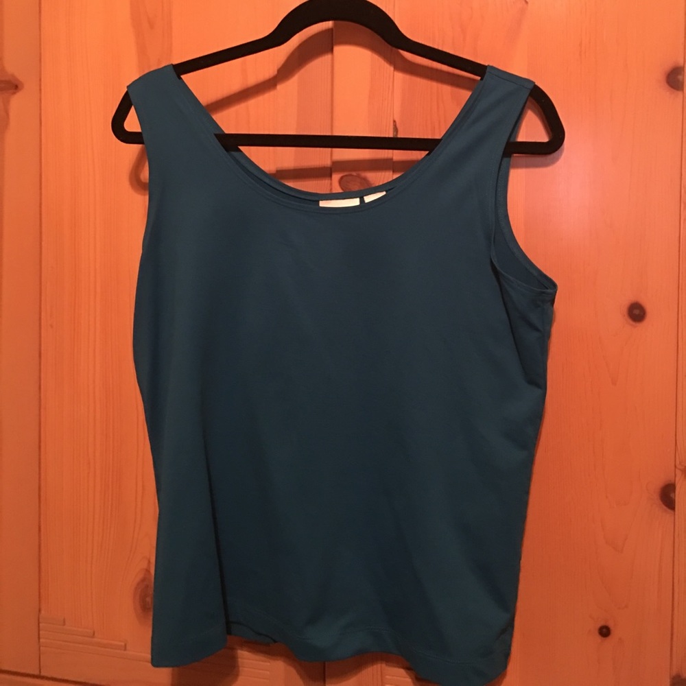 Chico’s blue tank