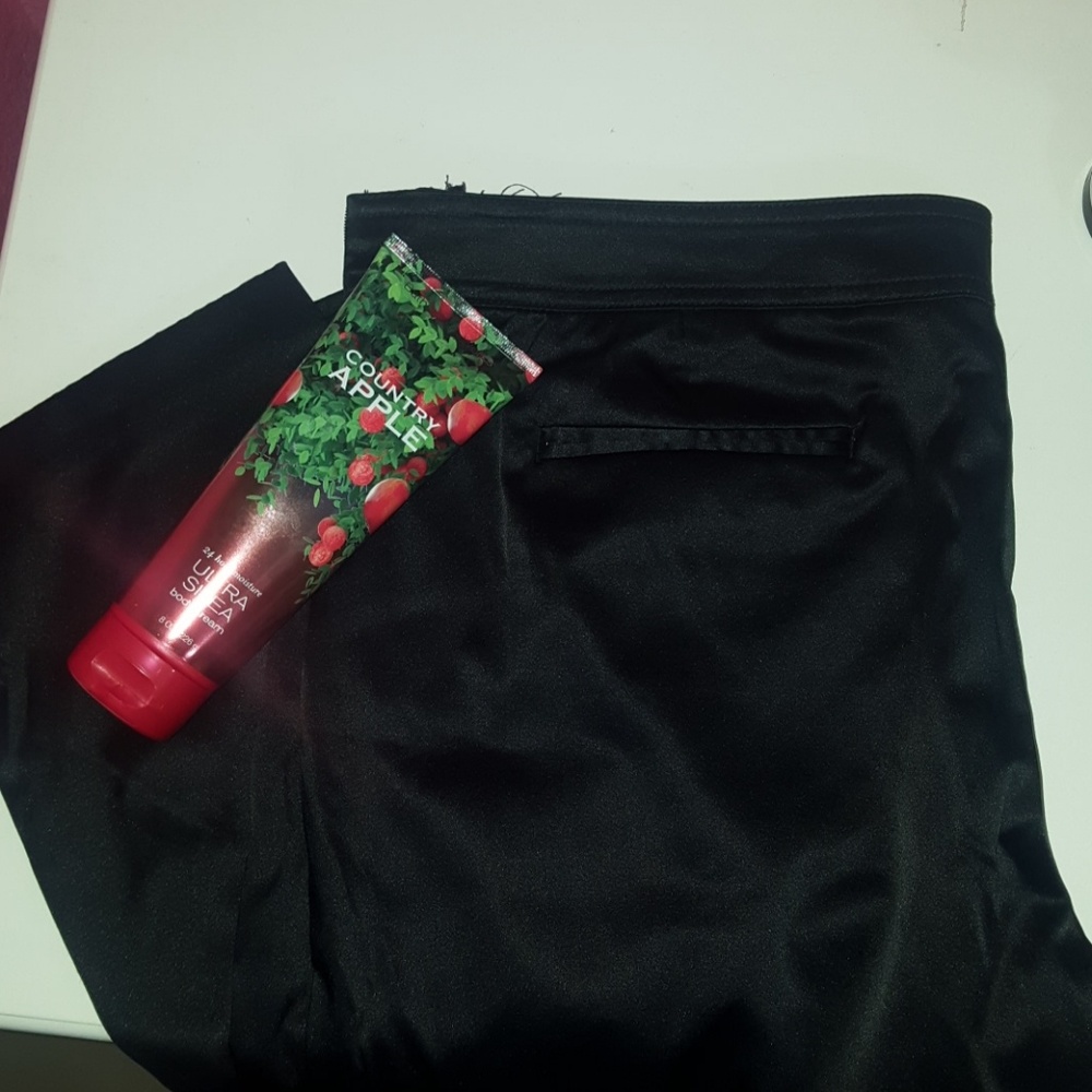 Black Satin Capris