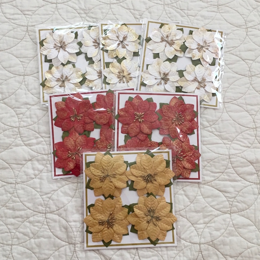 New Paper Flowers - 4pc each