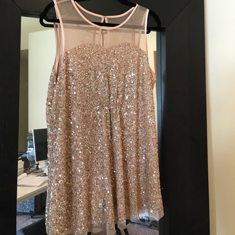 Sequin & Sheer Top NWT Gorgeous