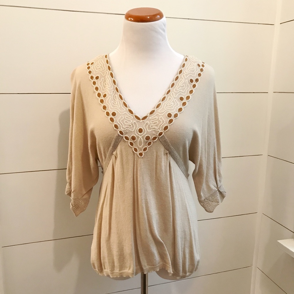 (A) Anthropologie guinevere top