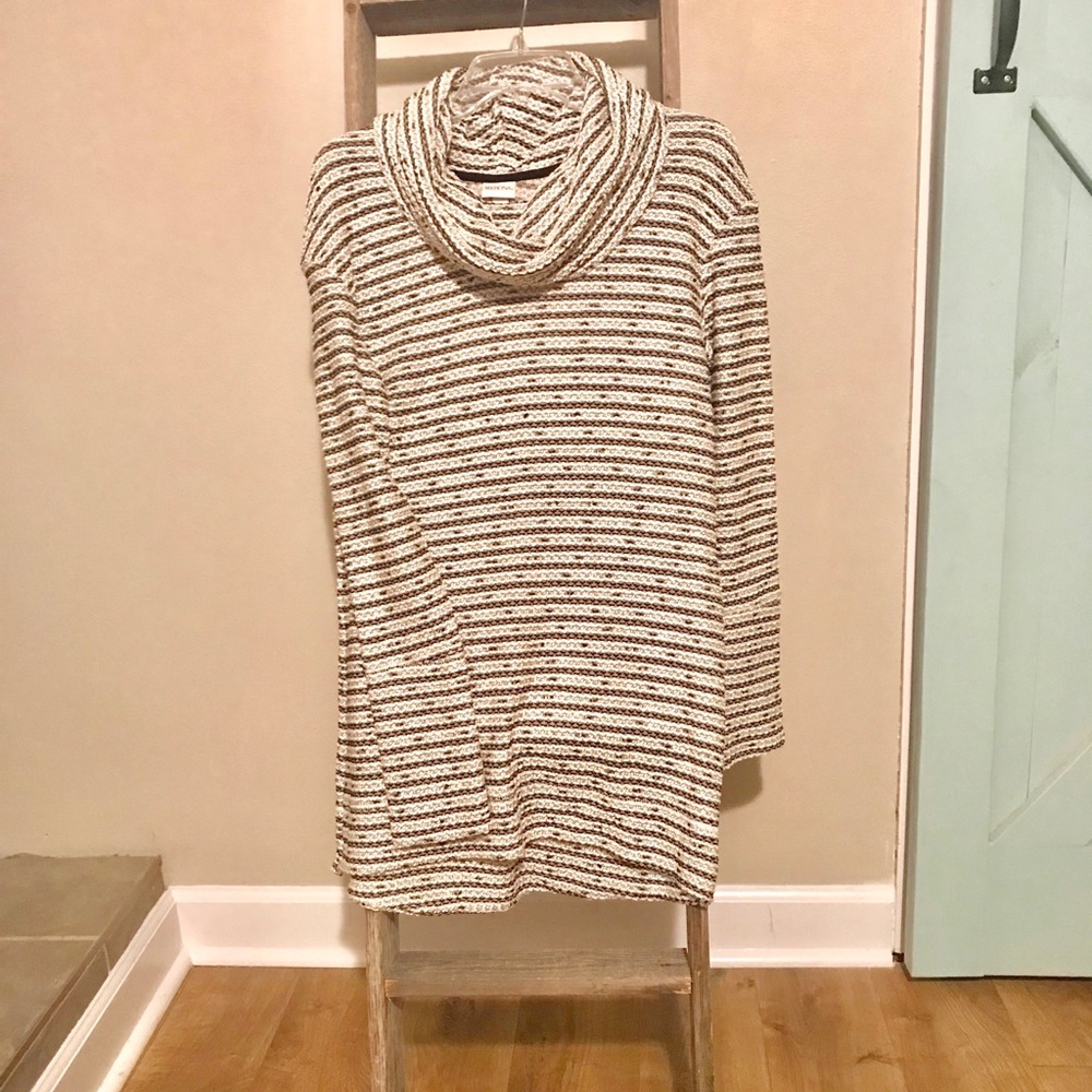 Striped tunic sweater