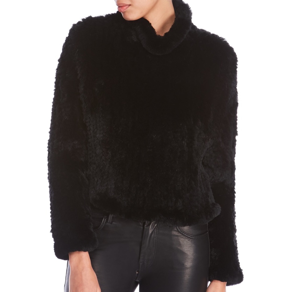 Elizabeth and James Rabbit Fur Sweater