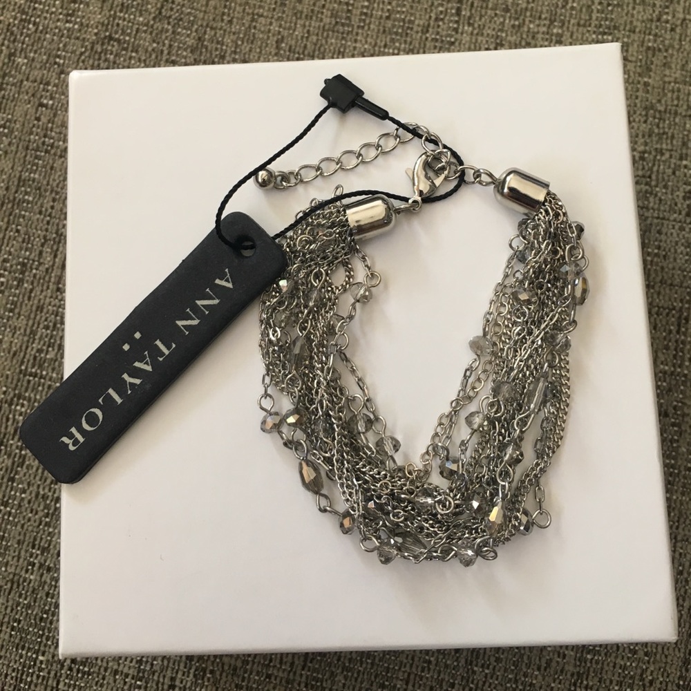 Ann Taylor silver color necklace and bracelet set!