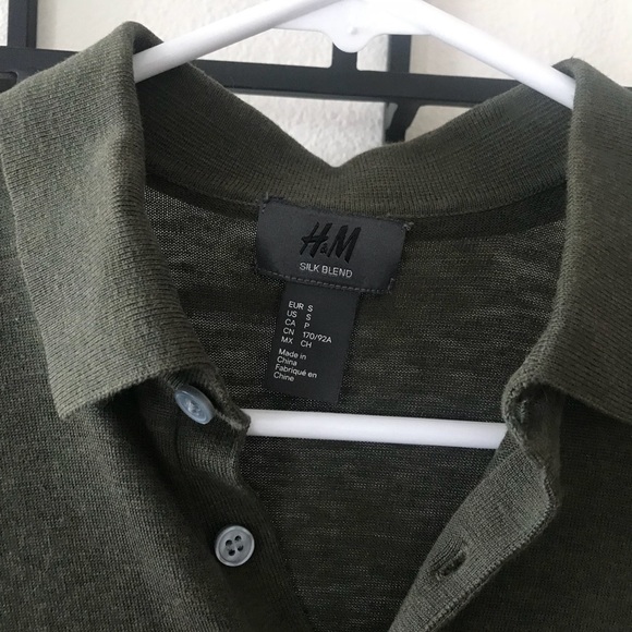 H&M olive green polo shirt - Picture 2 of 2