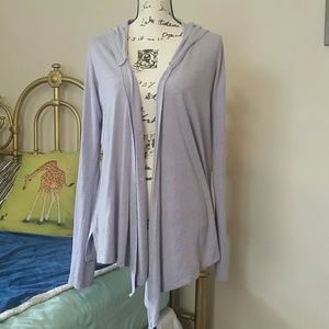 Alternative Apparel Purple Hooded Wrap Sweater