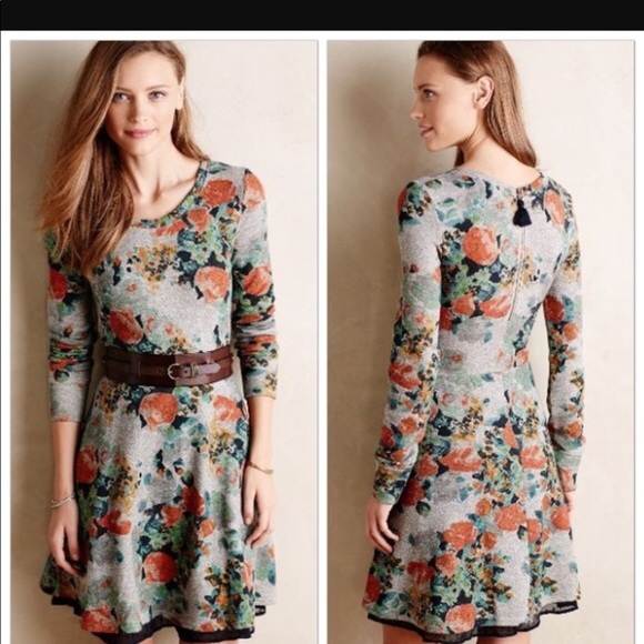 Anthropologie Dresses & Skirts - Anthro Saturday Sunday Floral Sweatshirt dress