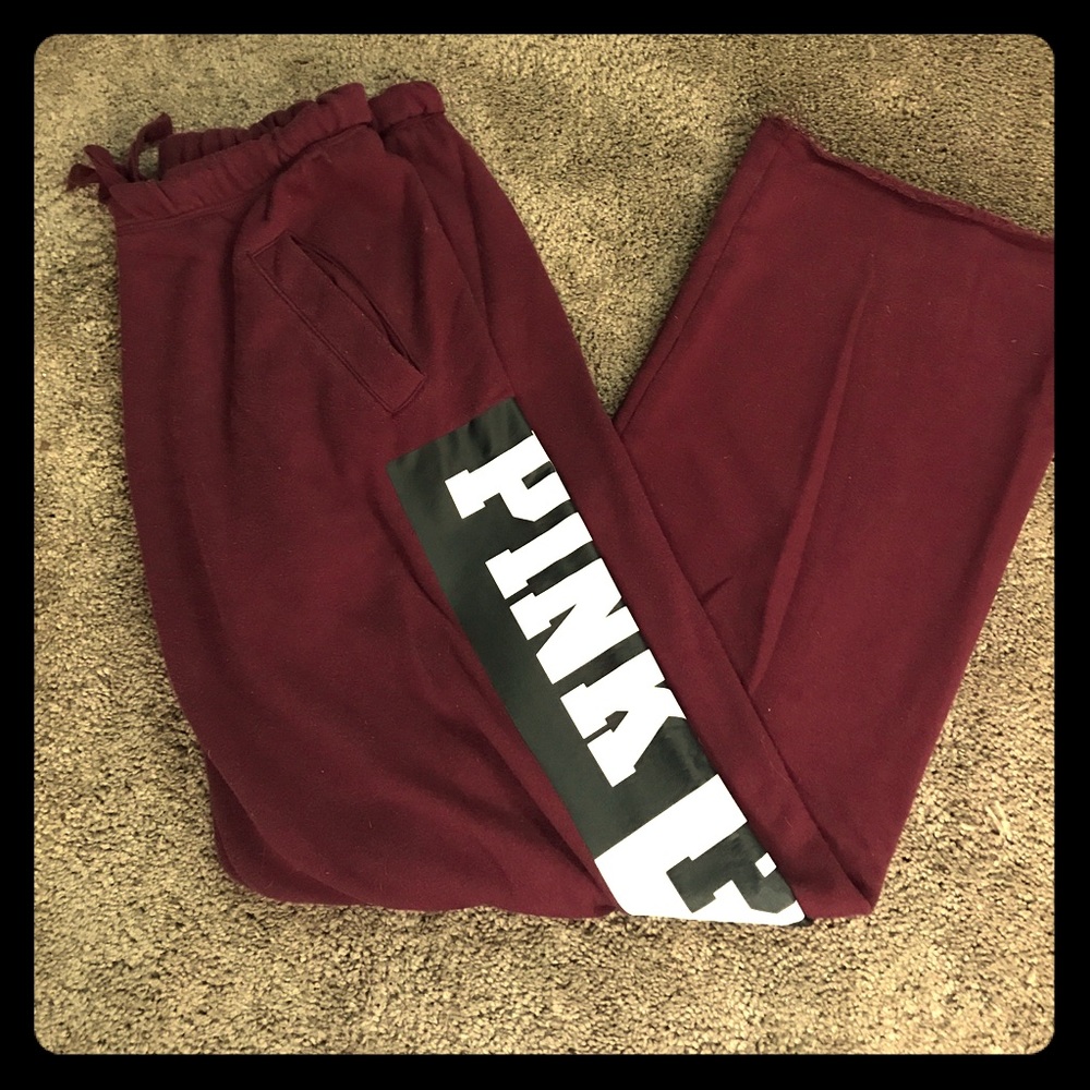Burgundy Boyfriend Sweatpants, size S