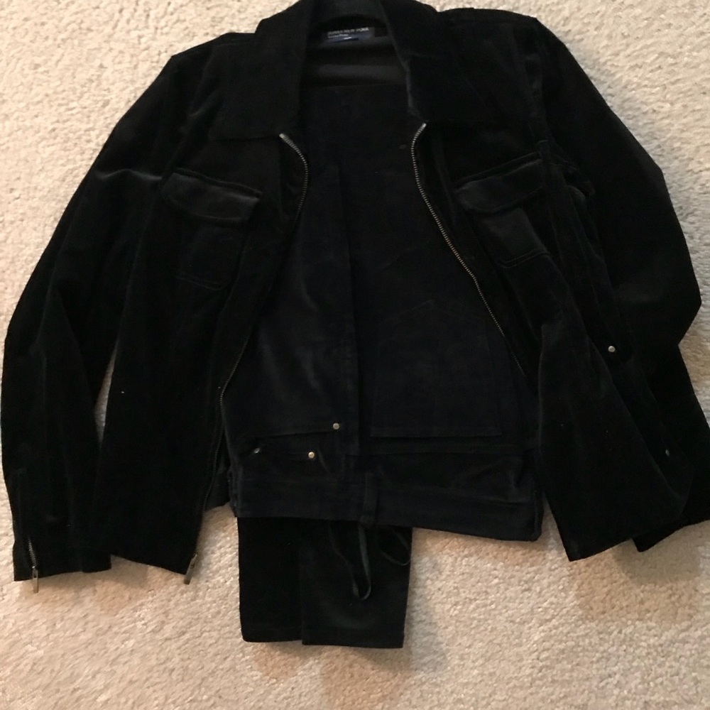 Black velour outfit