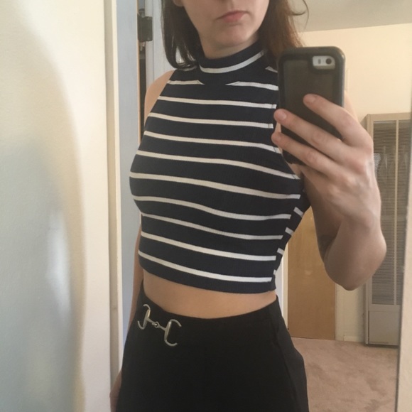 Last chance  - Striped turtleneck crop top - Picture 1 of 5