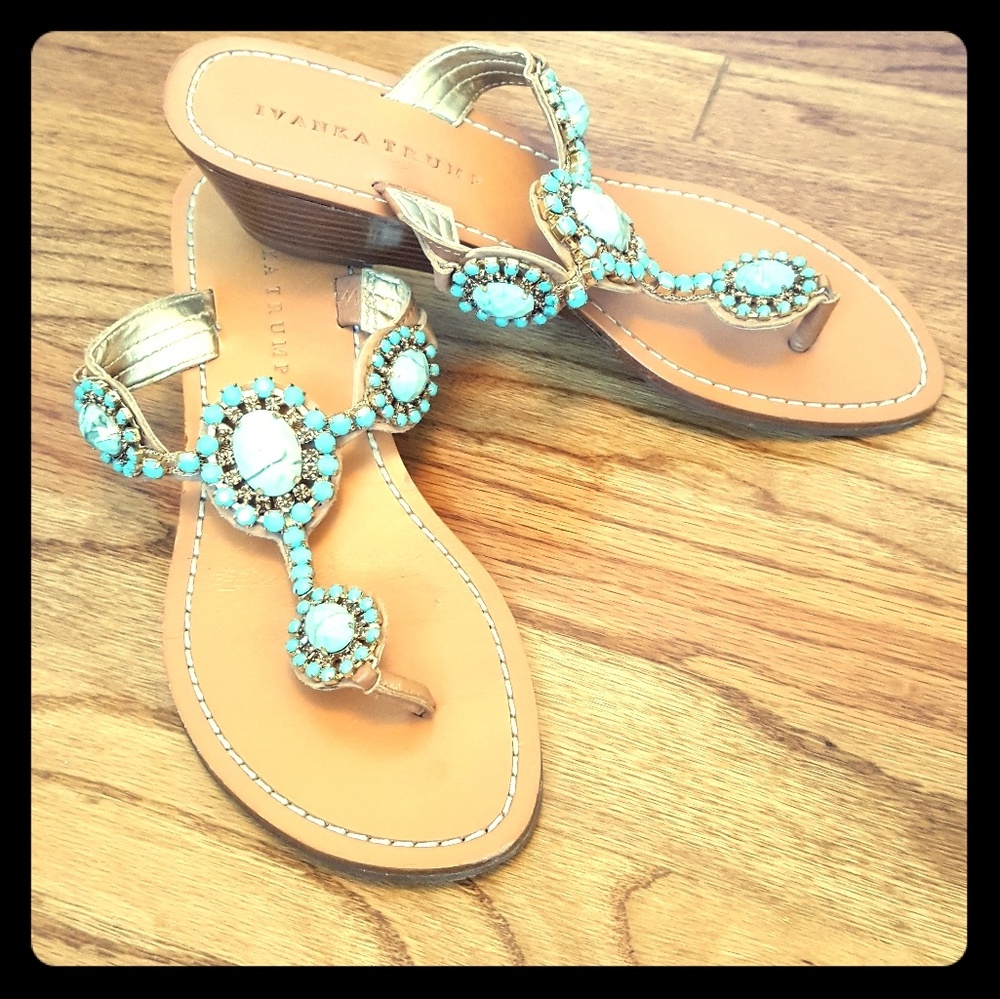 Ivanka Trump Turquoise Stone Sandals