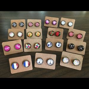 Set of 15 brand new super cute stud earrings
