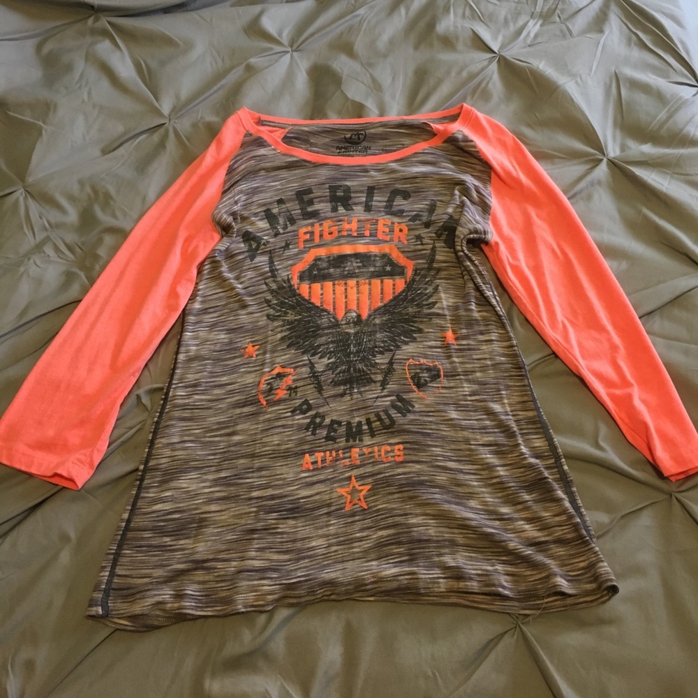 American Fighter neon baseball tee