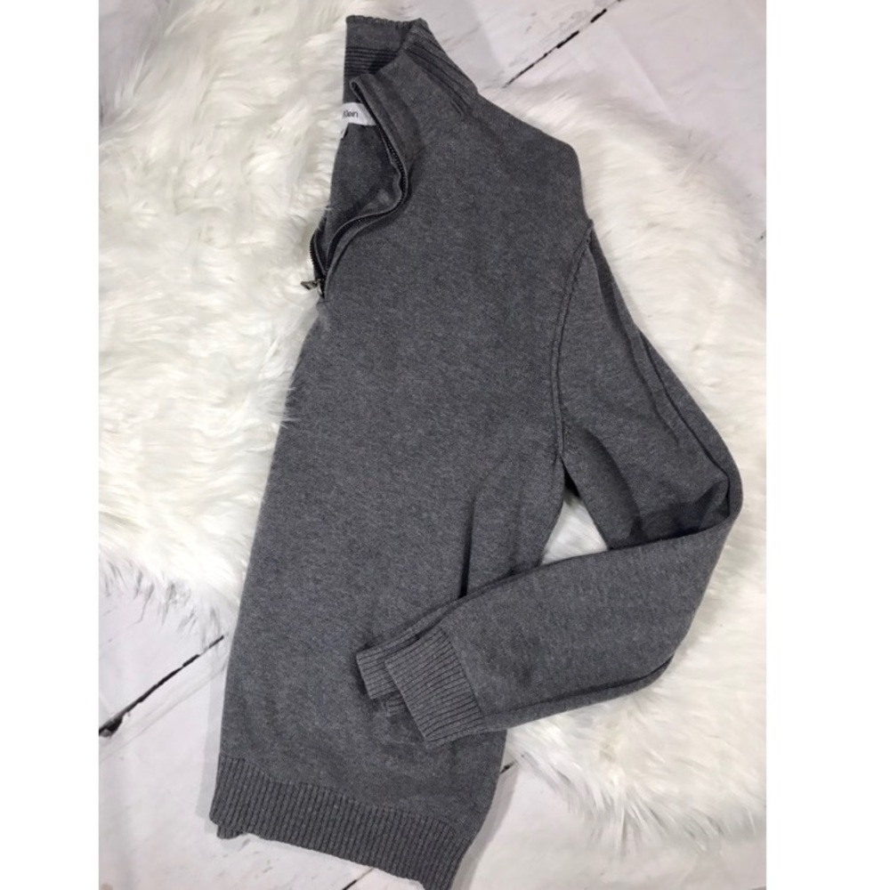 {Calvin Klein} zip up sweater gray M