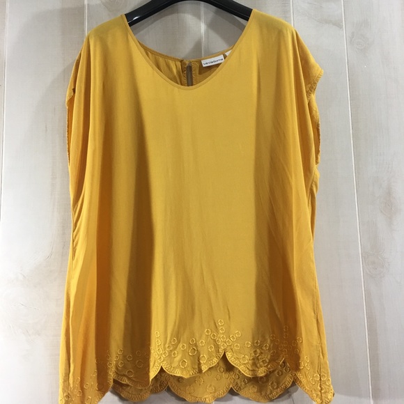 GUC MUSTARD YELLOW LAYERING TOP L - Picture 2 of 6