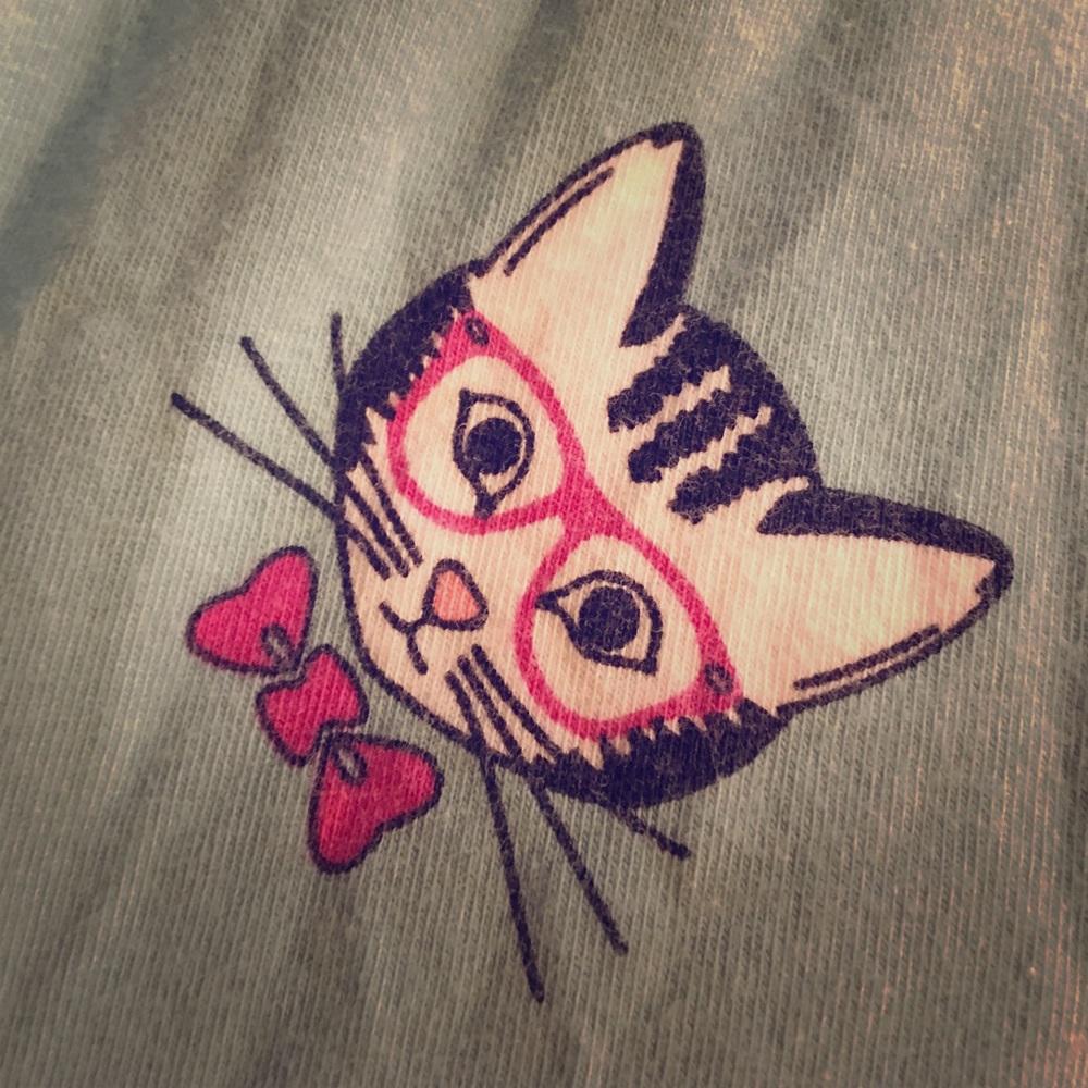 Cute nerdy cat leggings