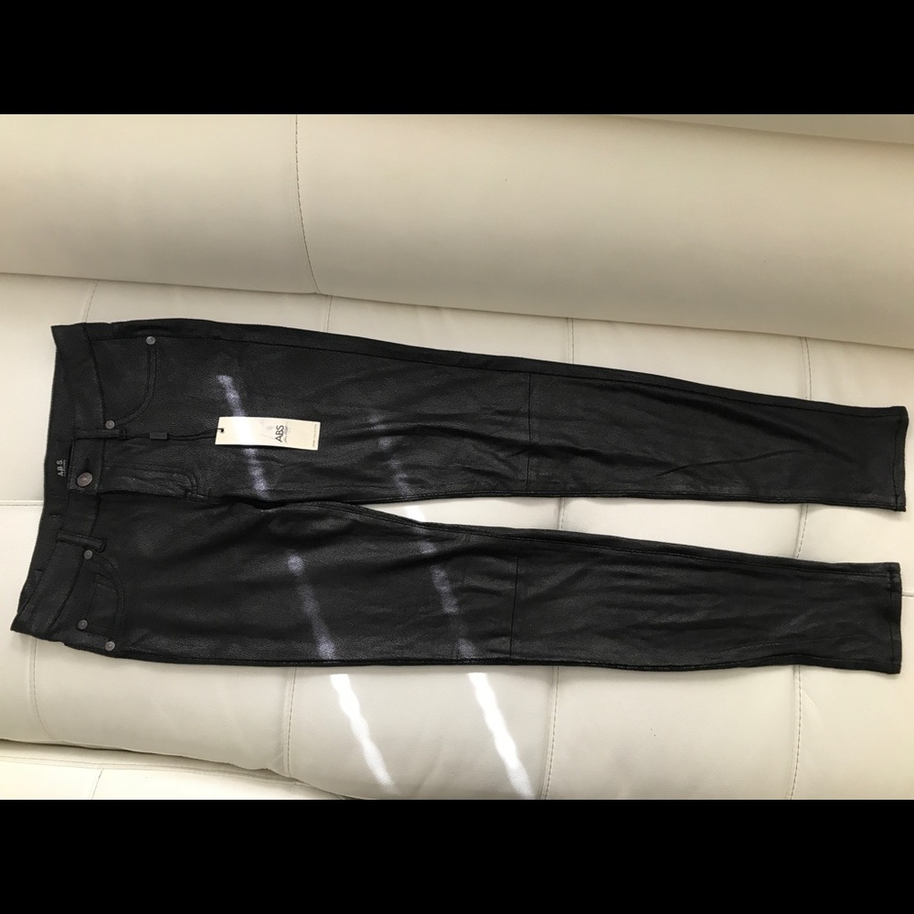 ABS leather like spandex denim legging