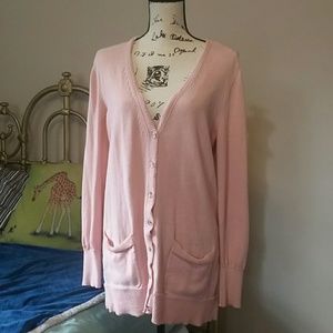 Liz Claiborne Pink Button Down Cardigan