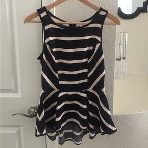 Striped Peplum Top