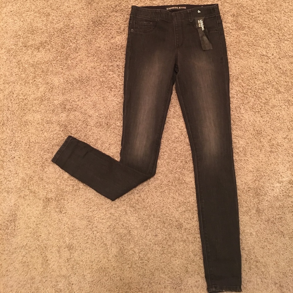 Black, Denim Leggings