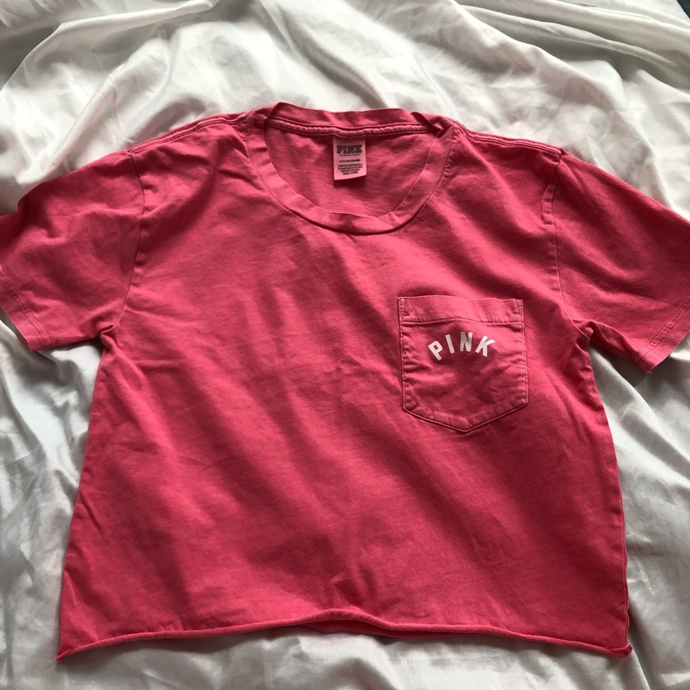 PINK Pink Cropped Tee