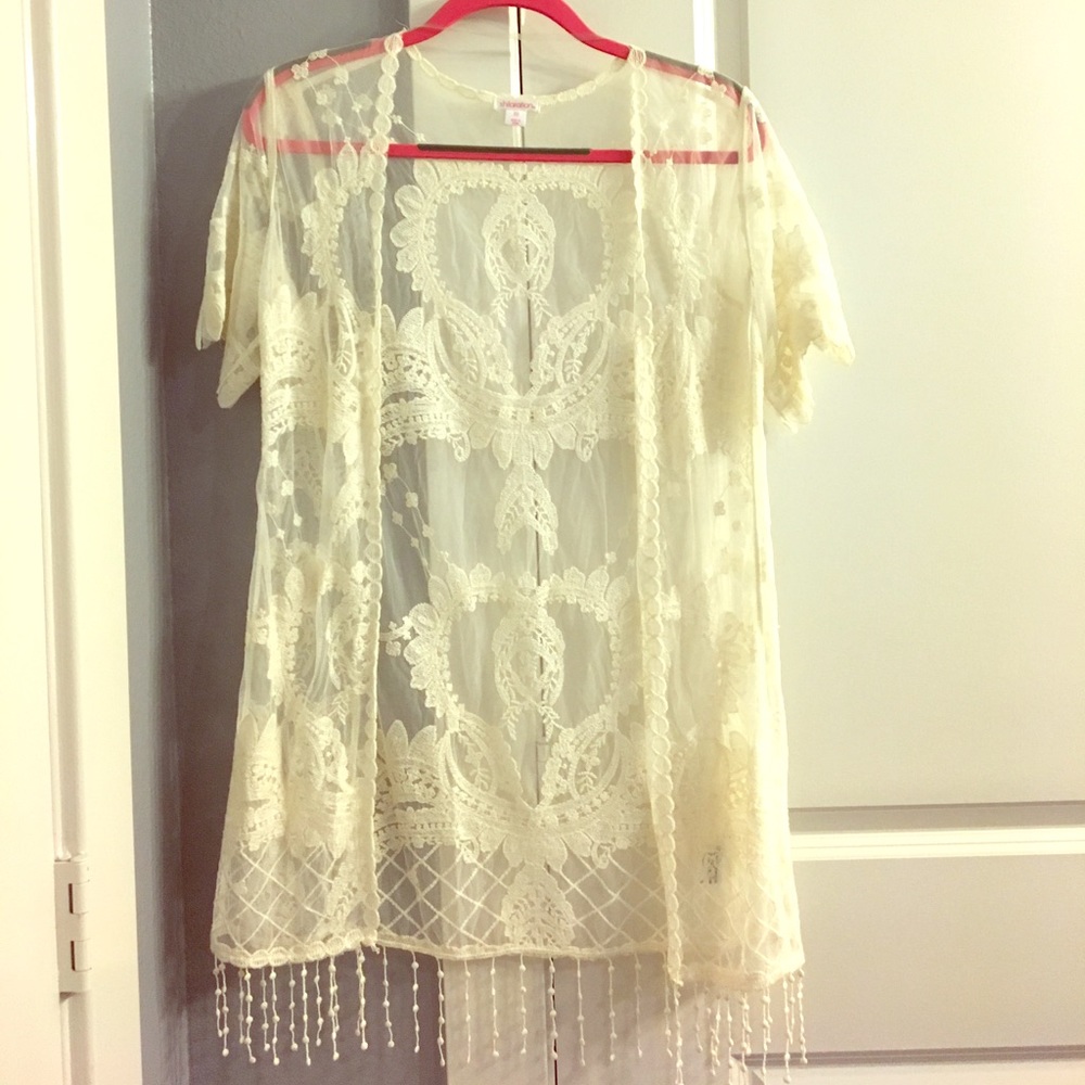 Off white Lace Kimono!
