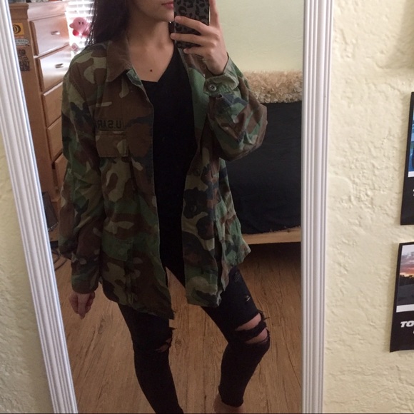 Vintage Jackets & Blazers - army camo jacket