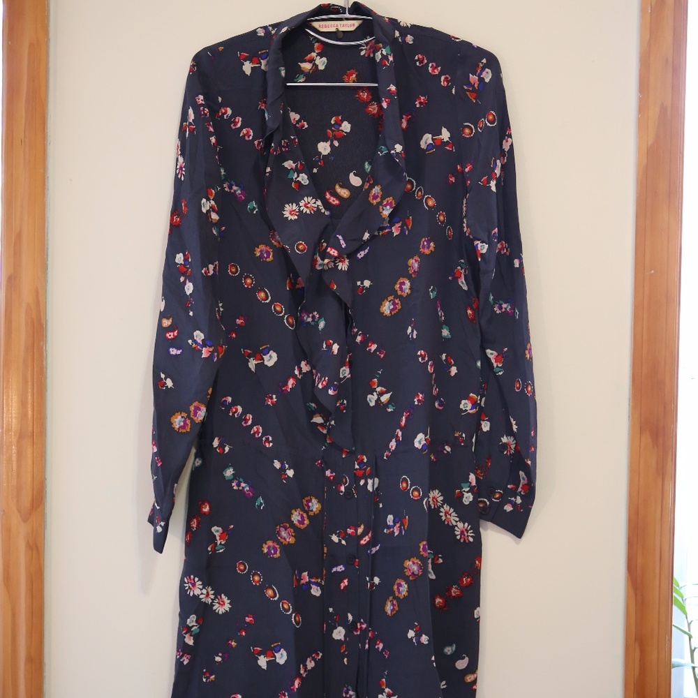 *SOLD* Rebecca Taylor Silk Floral Dress
