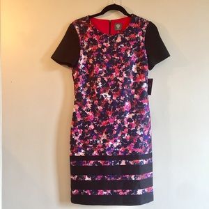 Vince Camuto Floral Sheath Dress Size 8 NWT