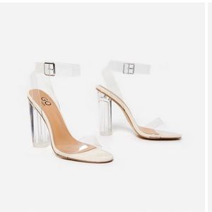 Ego Perspex heels size 8