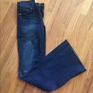Wide leg high waisted jeans