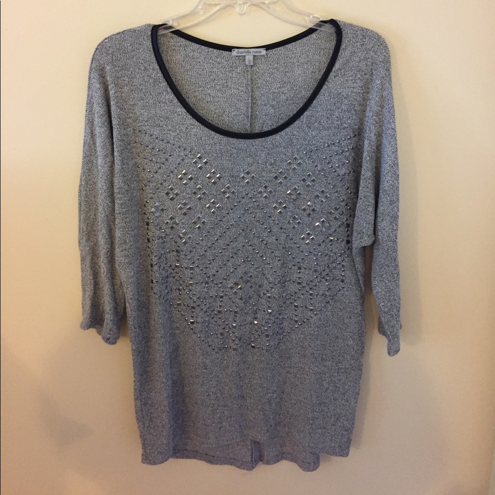 Gray and sparkly sweater