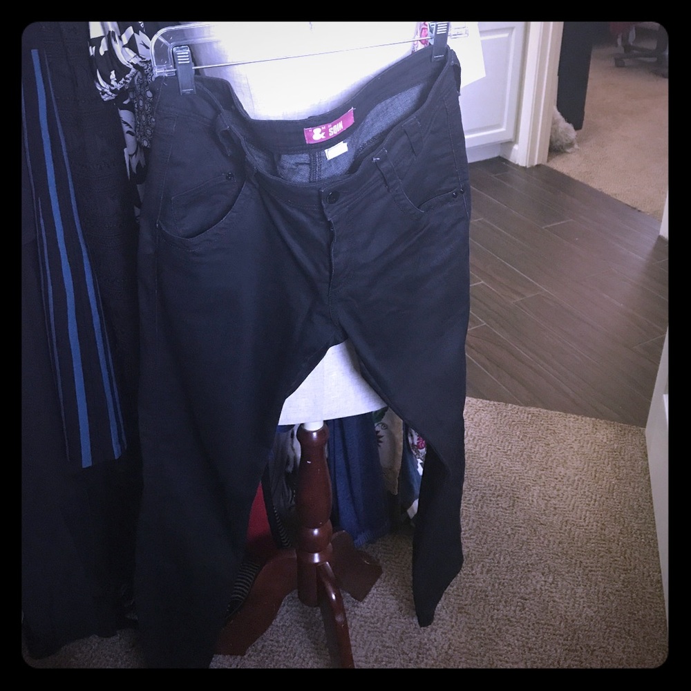 Black slim fit jeans by H&M